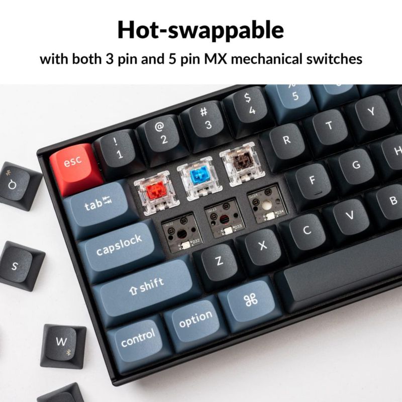 Teclado Mecánico Inalámbrico Keychron K6 Pro RGB Hot‑Swap Rojo