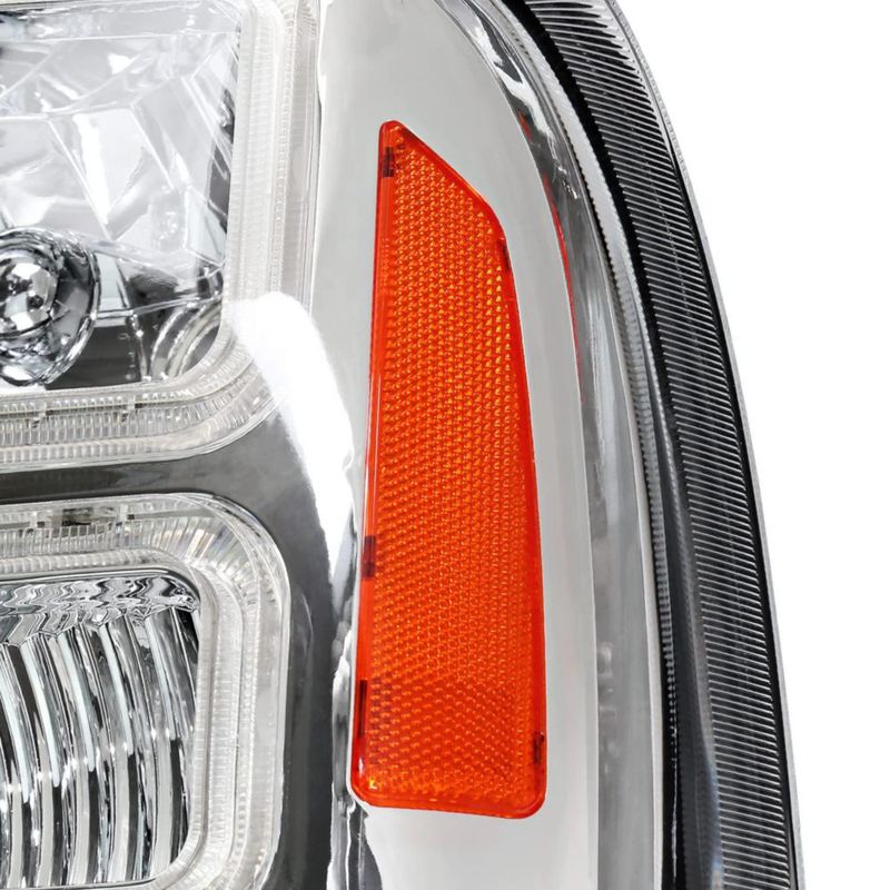Faros SPEC-D TUNING cromo con barra LED (par)