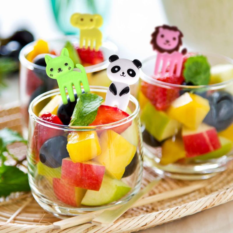 Palillos decorativos GET FRESH 30 uds Set de animales para bento 3‑6 cm