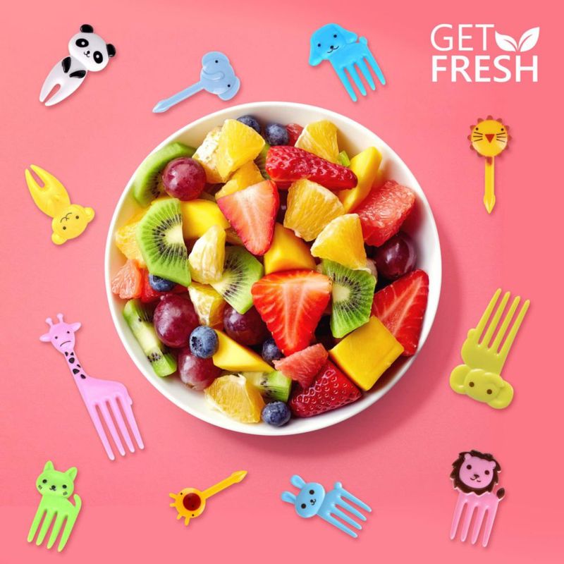 Palillos decorativos GET FRESH 30 uds Set de animales para bento 3‑6 cm