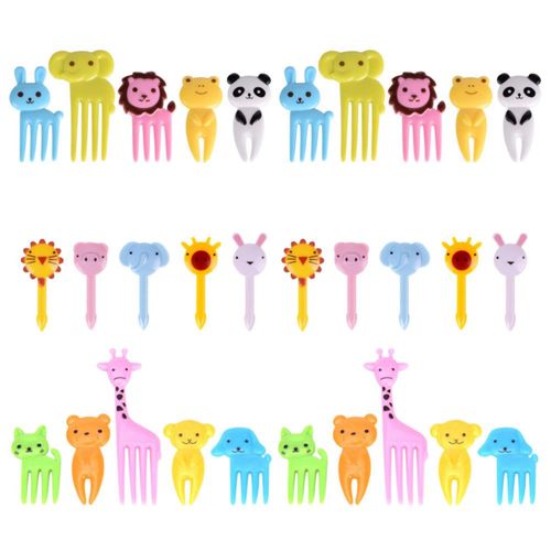Palillos decorativos GET FRESH 30 uds Set de animales para bento 3‑6 cm