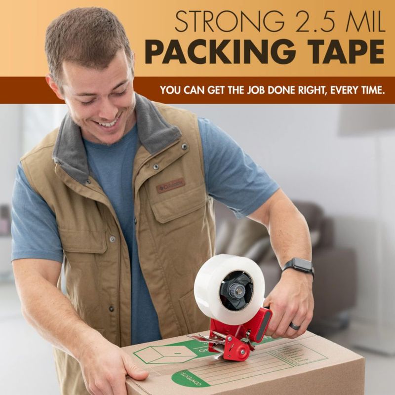 Cinta de embalaje Packstrong 6 rollos 75 cm 100 m 25 mil