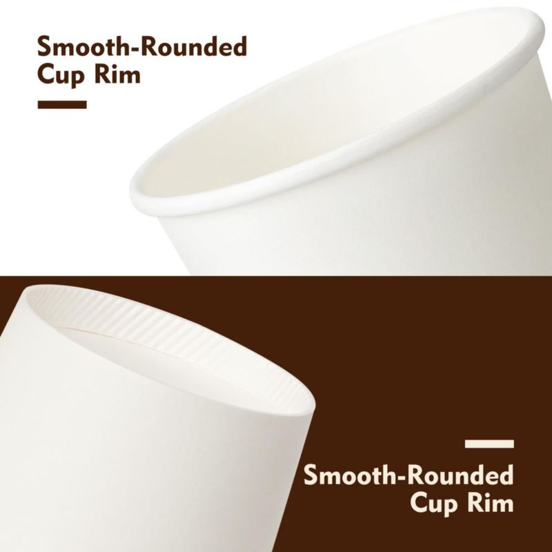 Vasos de café YEEHAW 355 ml 100 unidades blanco con tapas