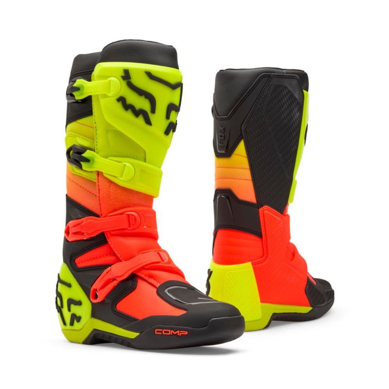 Botas Fox Racing 11.5 Naranja/Amarillo