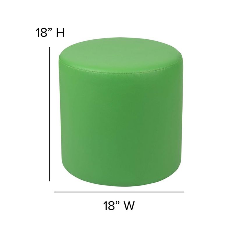 Puf EMMA + OLIVER 46 cm Verde Círculo Flexible