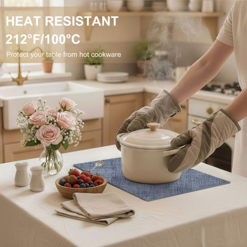 Mantel individual Homing de cuero sintético 43 cm x 30 cm (paquete de 6)