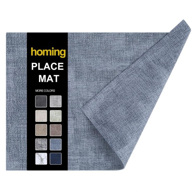 Mantel individual Homing de cuero sintético 43 cm x 30 cm (paquete de 6)