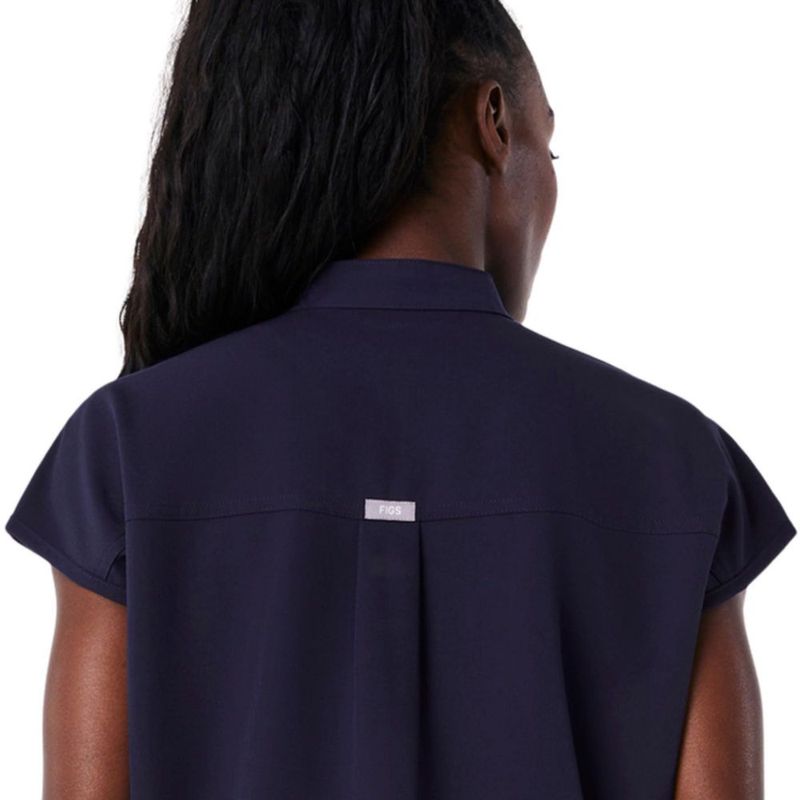 Top de Scrub FIGS Rafaela Azul Marino Talla M