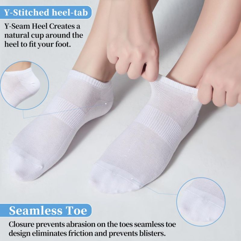 Calcetines deportivos de tobillo bajo para mujer 12 pares Corlap