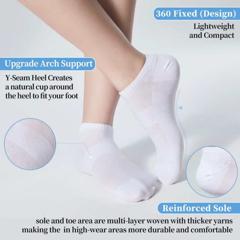 Calcetines deportivos de tobillo bajo para mujer 12 pares Corlap