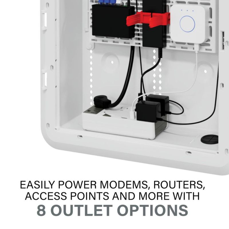 Regleta On-Q de 6 tomas con puertos USB-A/C 30W y protector contra sobretensiones