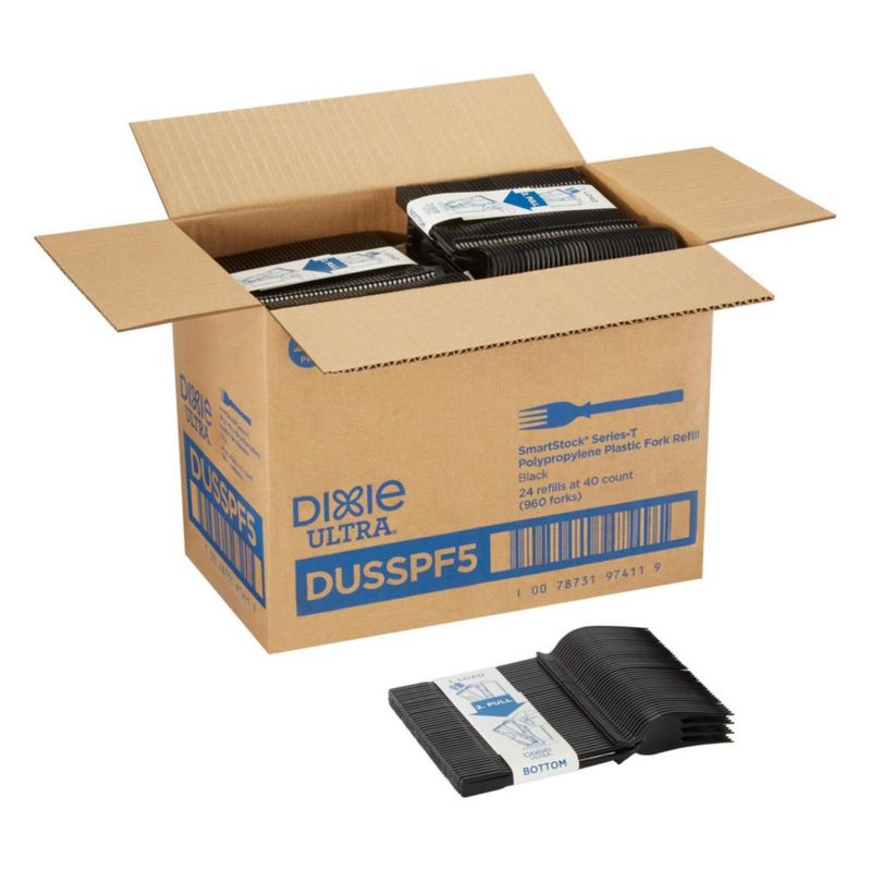 Tenedor SmartStock Dixie Ultra Negro 960 por caja