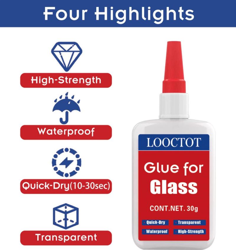Pegamento para Vidrio LOOCTOT 30 g Transparente e Impermeable