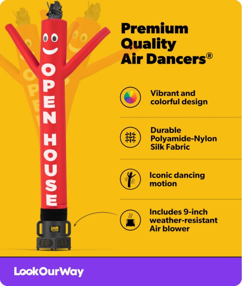 Bailarín de Aire LookOurWay 213 cm Rojo con Ventilador 115 V