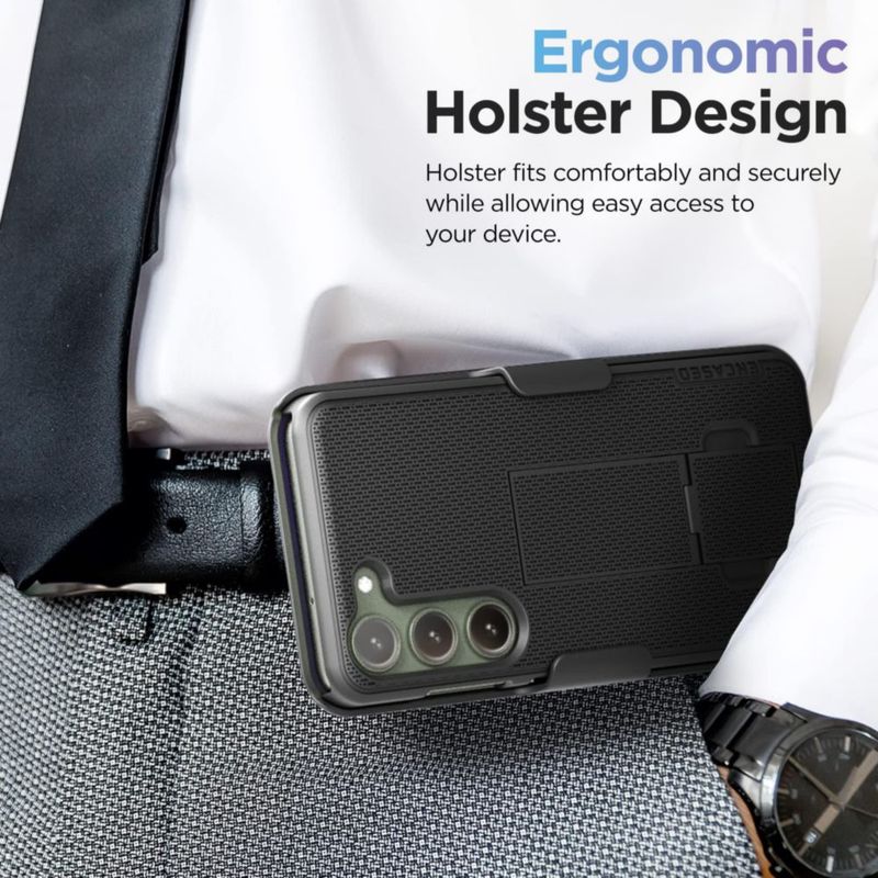 Funda Portacelular ENCASED Galaxy S23 con Soporte Negro Mate