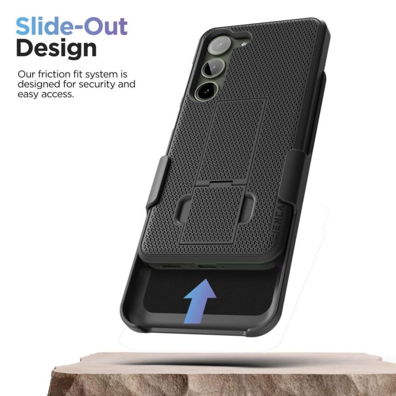 Funda Portacelular ENCASED Galaxy S23 con Soporte Negro Mate