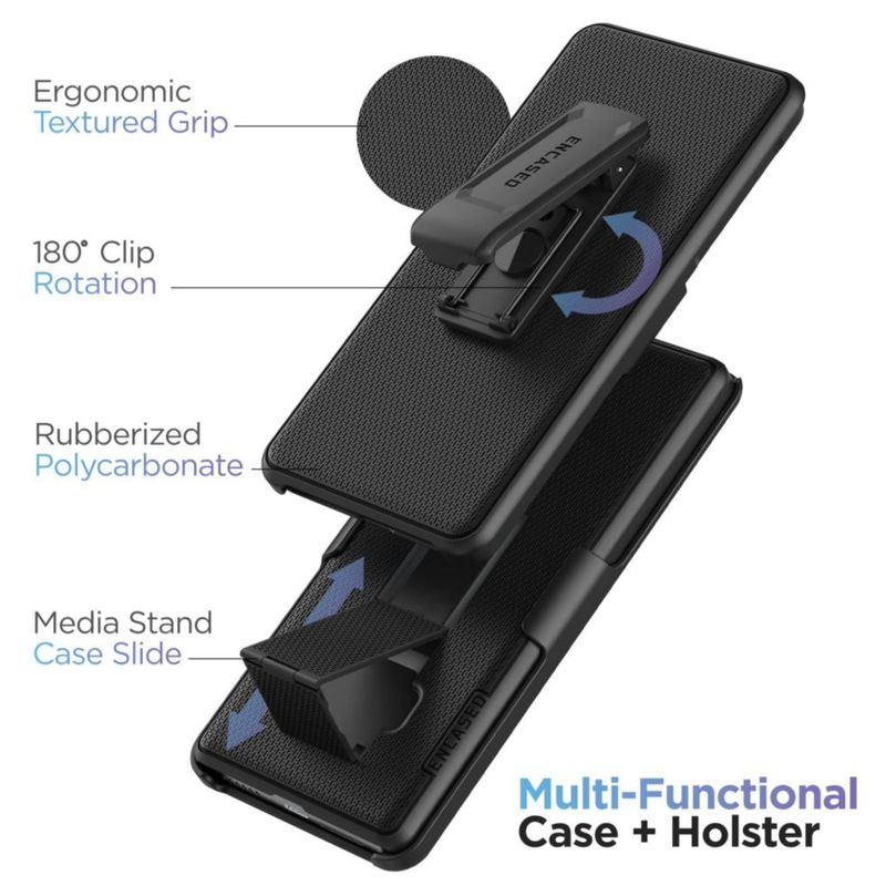 Funda Portacelular ENCASED Galaxy S23 con Soporte Negro Mate