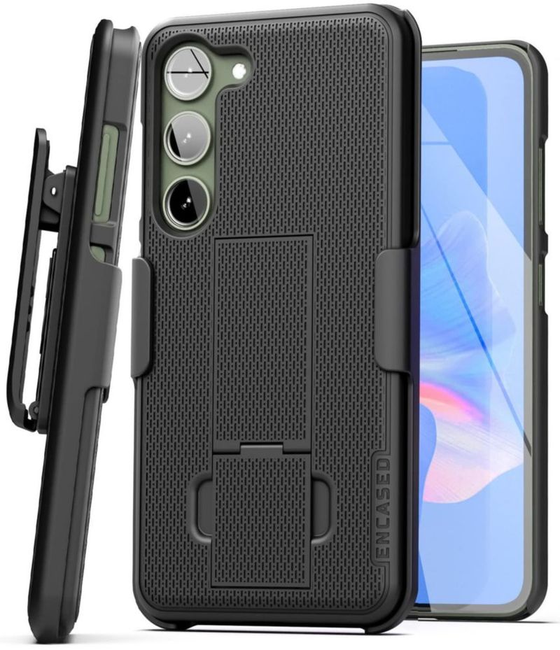 Funda Portacelular ENCASED Galaxy S23 con Soporte Negro Mate