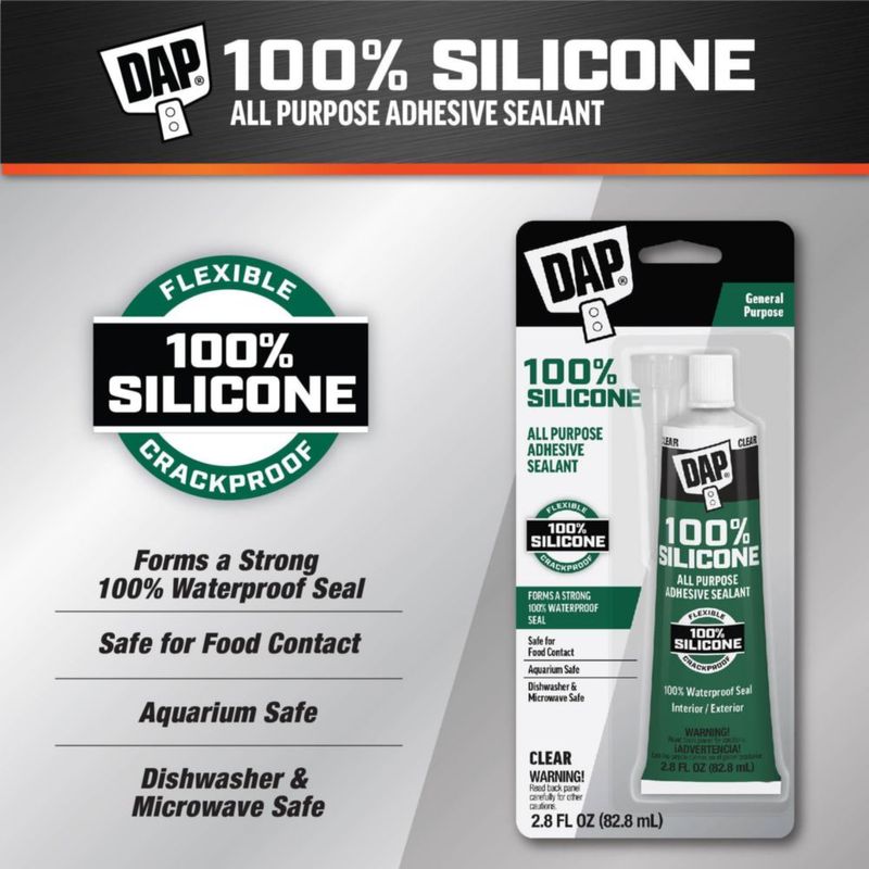 Sellador multiusos de silicona DAP 828 ml transparente