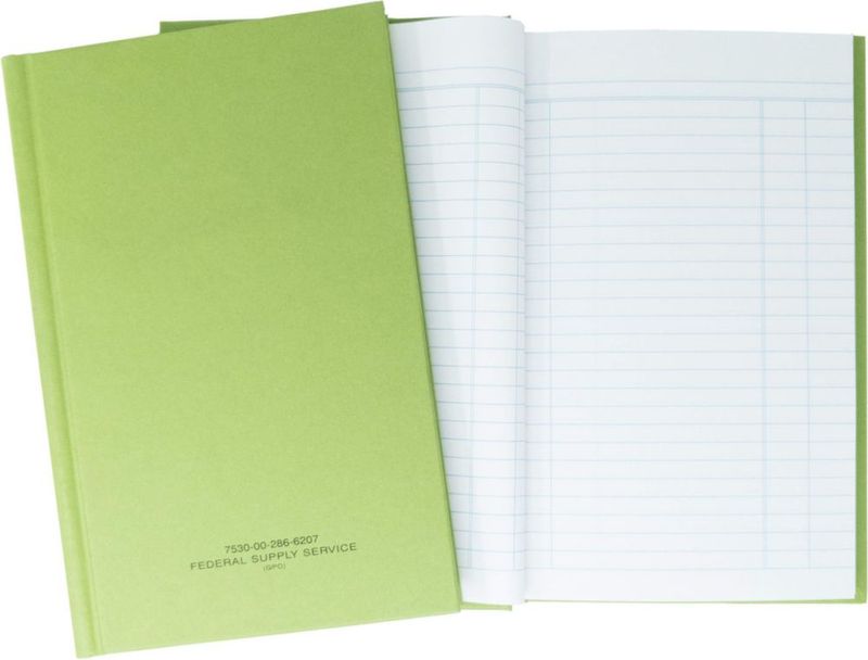 Libro de registro Tacticai 13x20 cm 4 columnas verde