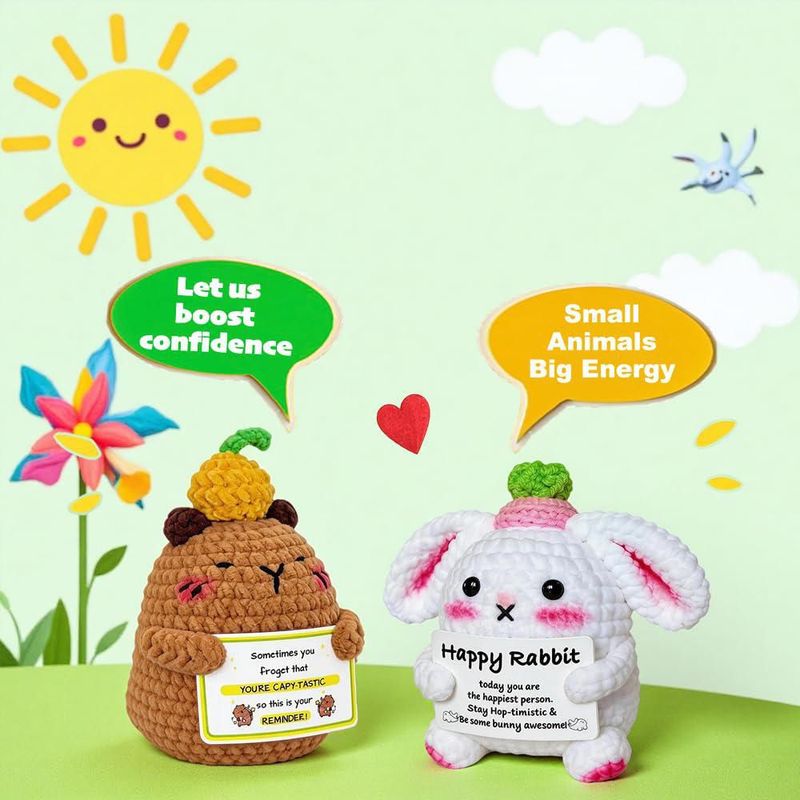 Figuras de Juguete IGBENE de Crochet - Pack de 9 con Tarjetas