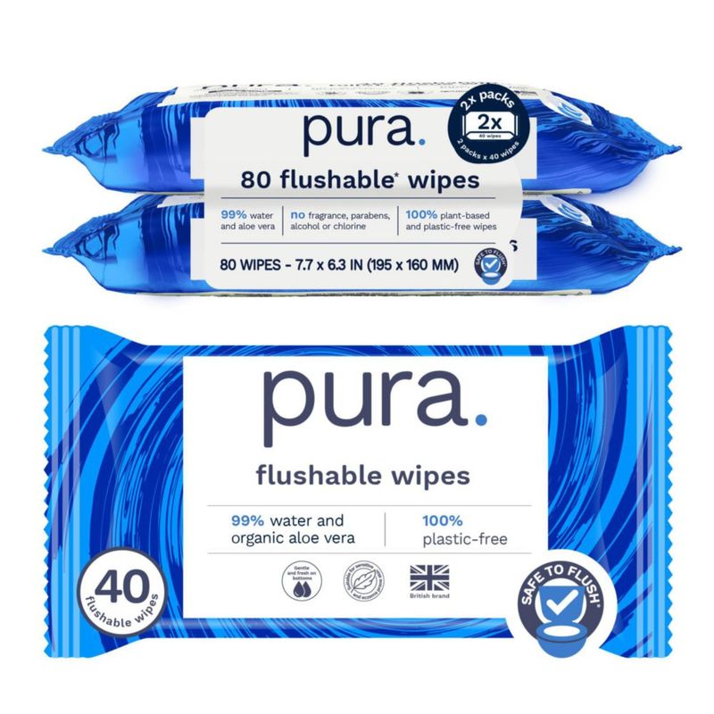 Toallitas Pura XL 80 unidades Aloe Vera para piel sensible