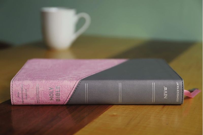 Biblia HarperCollins NIV de Gran Letra y Tapa de Cuero Suave