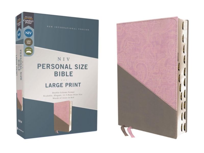 Biblia HarperCollins NIV de Gran Letra y Tapa de Cuero Suave