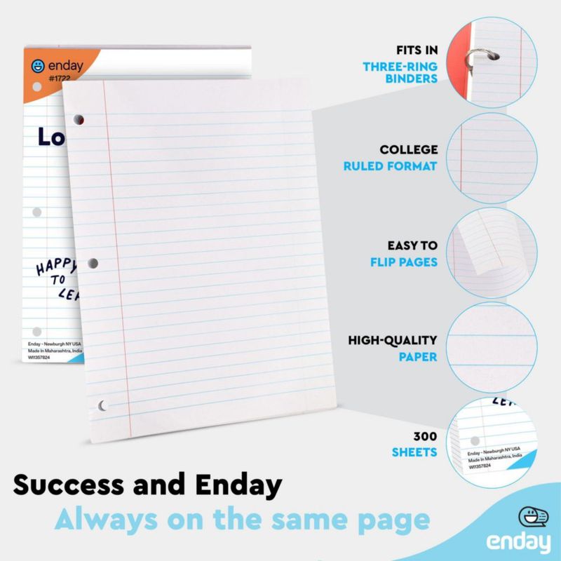Papel suelto Enday 21 cm x 26 cm 300 hojas