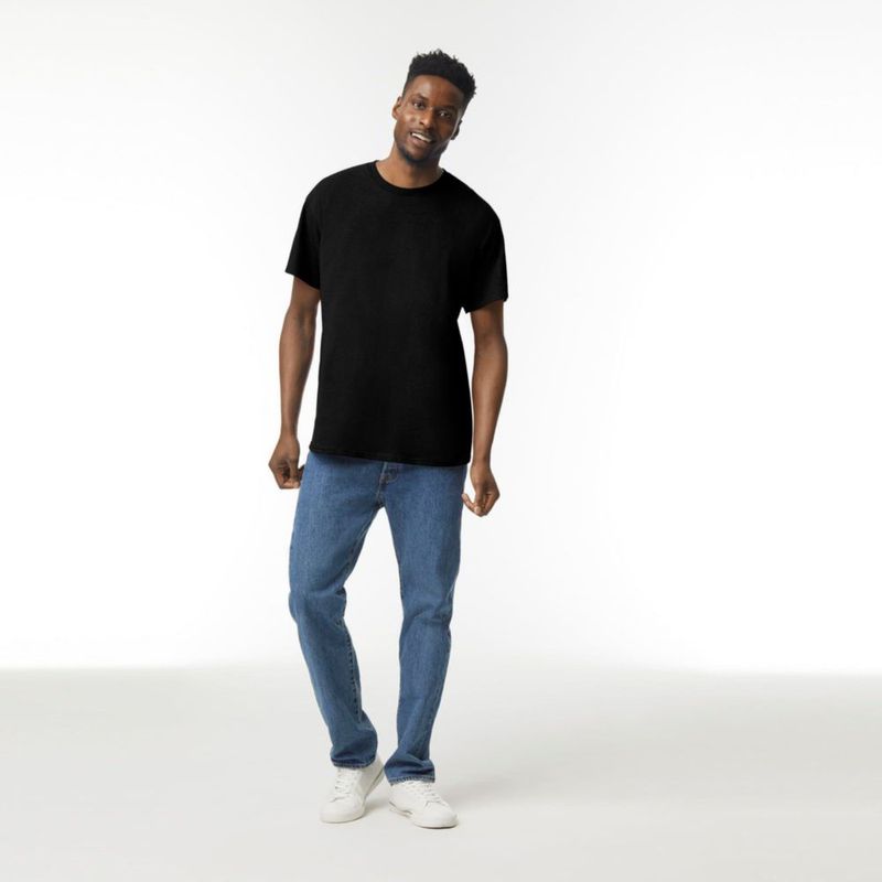 Camiseta Gildan G5000 negra – Pack de 3 talla Small EE. UU.