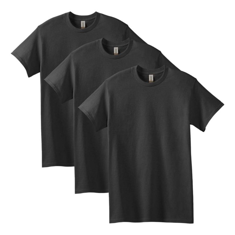 Camiseta Gildan G5000 negra – Pack de 3 talla Small EE. UU.