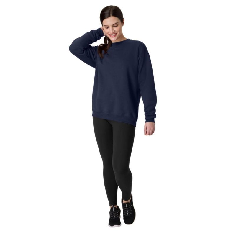 Sudadera Hanes EcoSmart de forro polar talla S color azul marino
