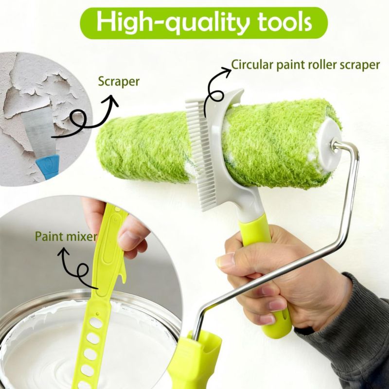 Kit de Rodillos de Pintura Dekonmon 28 Piezas con Palo Extensible 91‑122 cm