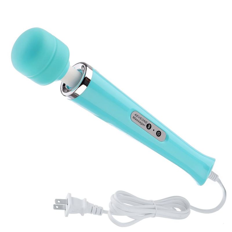 Masajeador AEVEONE 32 cm 10 modos 110 V/250 V azul claro