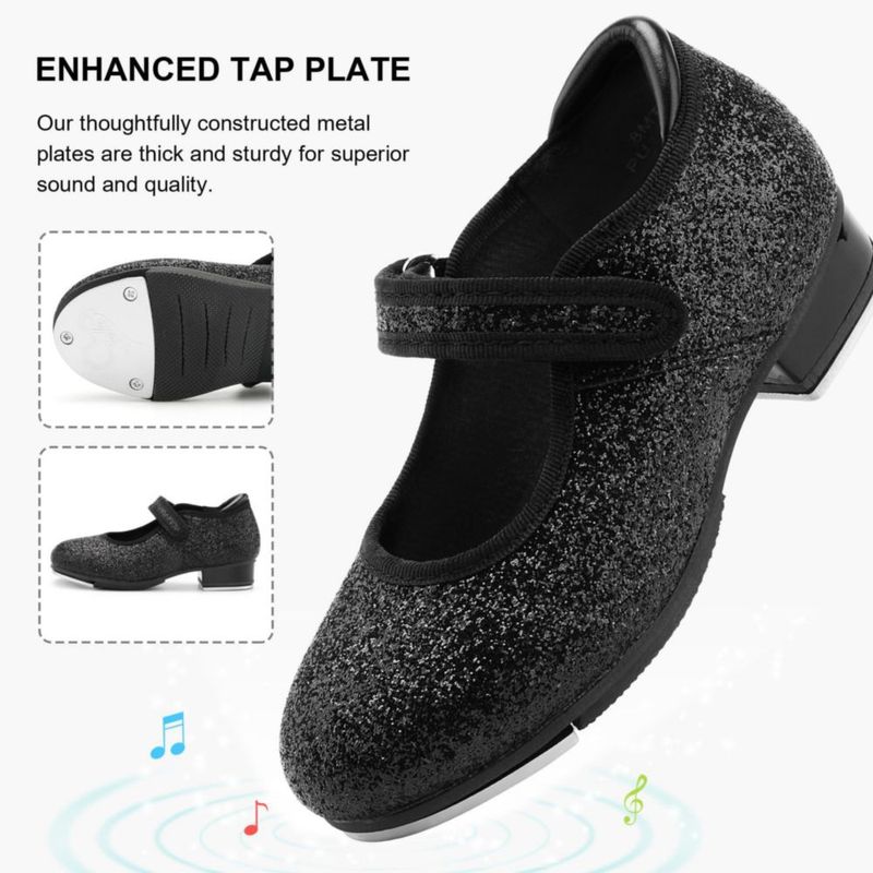 Zapatos de claqué Stelle 10MT Brillantes PU Unisex para Niñas