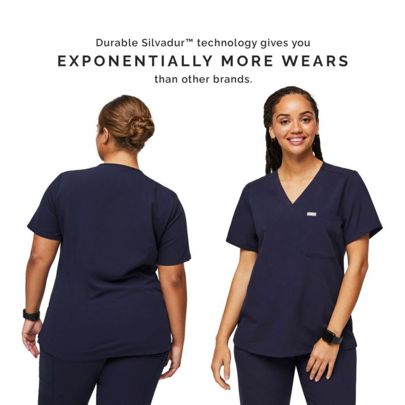 Top de Uniforme Médico FIGS Catarina Azul Marino Talla S
