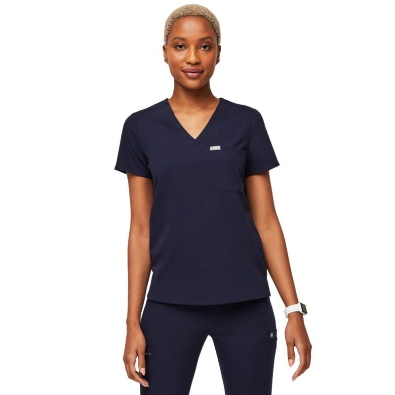 Top de Uniforme Médico FIGS Catarina Azul Marino Talla S