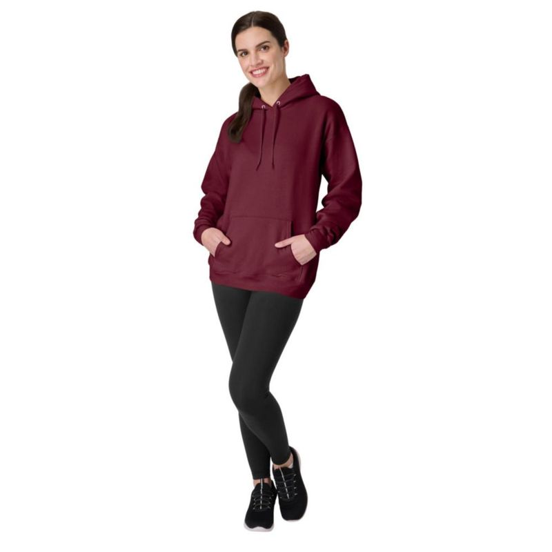 Sudadera con capucha Hanes 3XL Granate Ecosmart Fleece