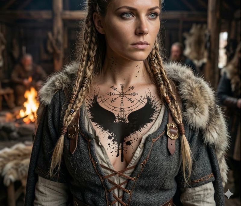 Tatuajes Temporales Calitoos Viking - Pack de 14 Piezas