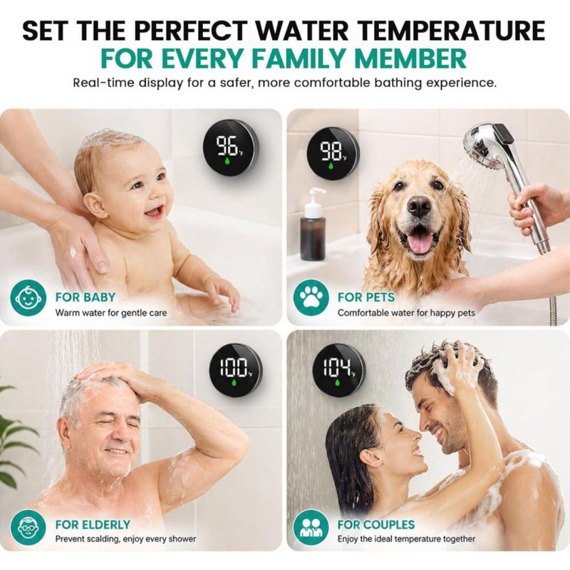 Termómetro Longriver para Ducha con Cambio °F/°C
