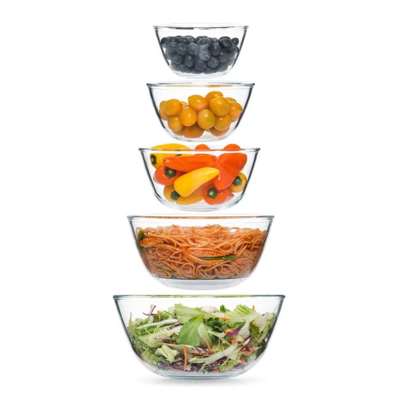Set de 5 tazones de vidrio Cuiselect (4.4 L‑2.6 L‑1.6 L‑1.1 L‑0.8 L)