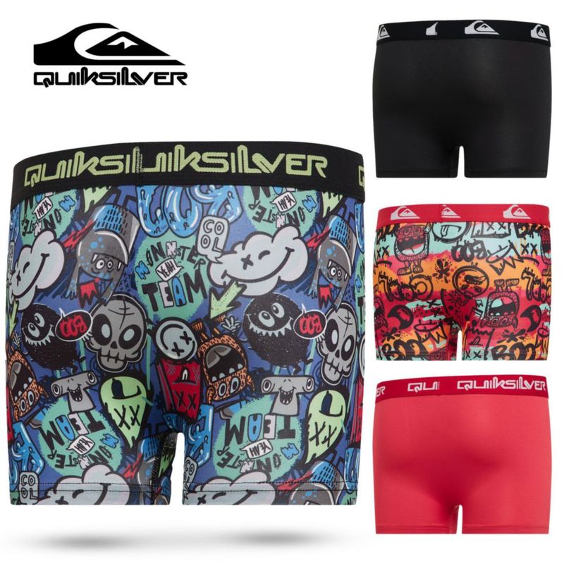 Calzoncillos bóxer elásticos Quiksilver – Pack de 4