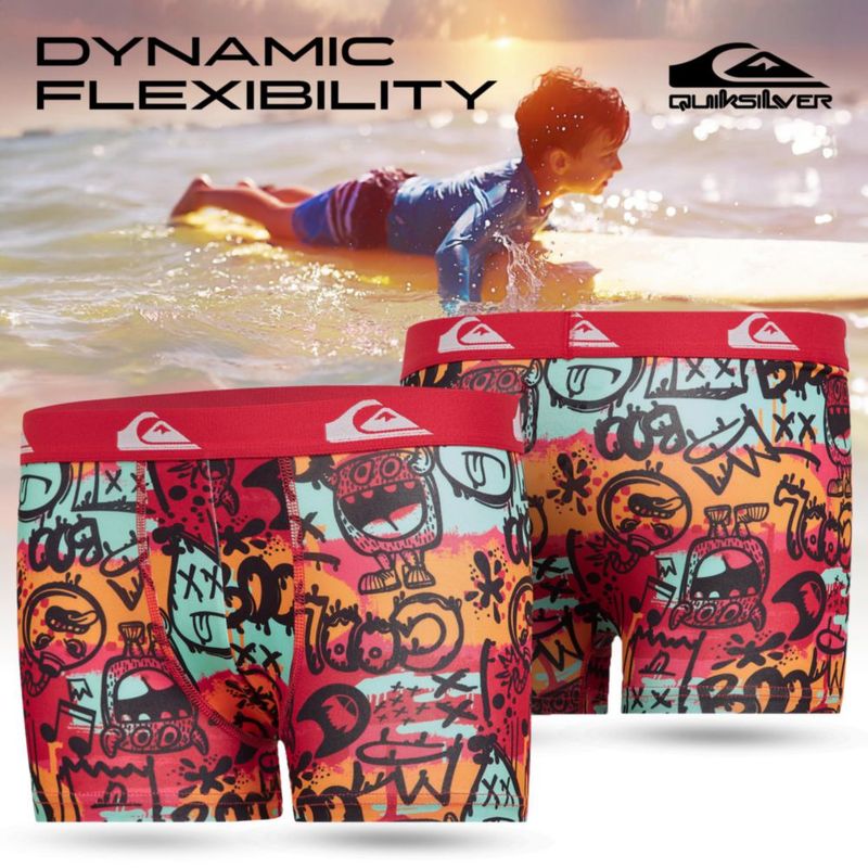 Calzoncillos bóxer elásticos Quiksilver – Pack de 4