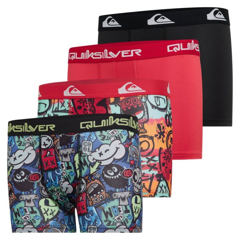 Calzoncillos bóxer elásticos Quiksilver – Pack de 4