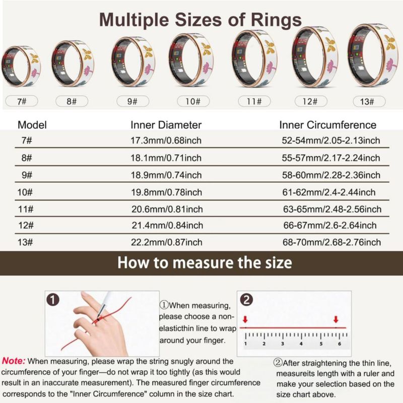 Anillo Inteligente TESKKR para Mujeres – Rastreador de Fitness Impermeable 4‑5 g