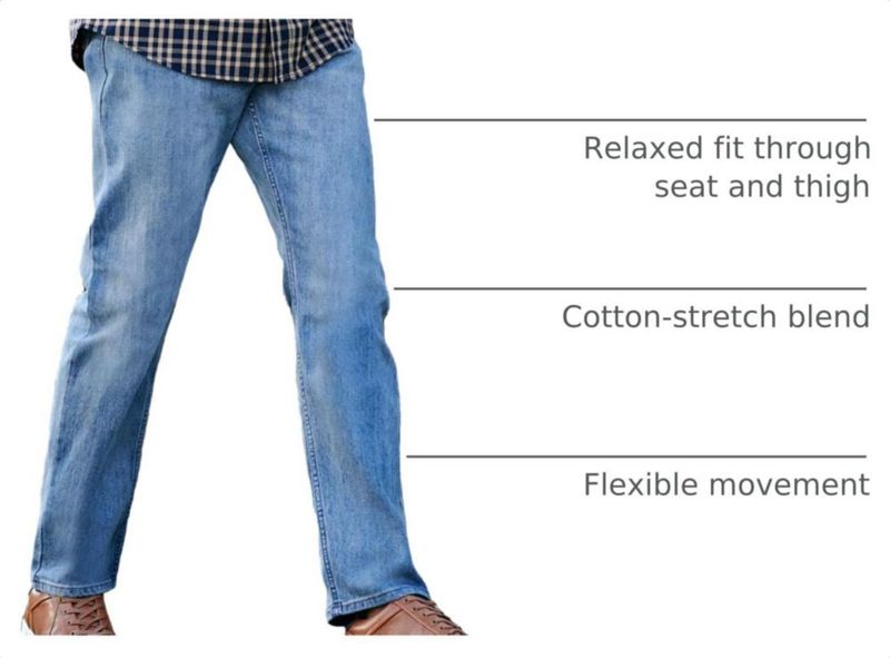 Pantalones Wrangler Corte Relajado Stretch Marine