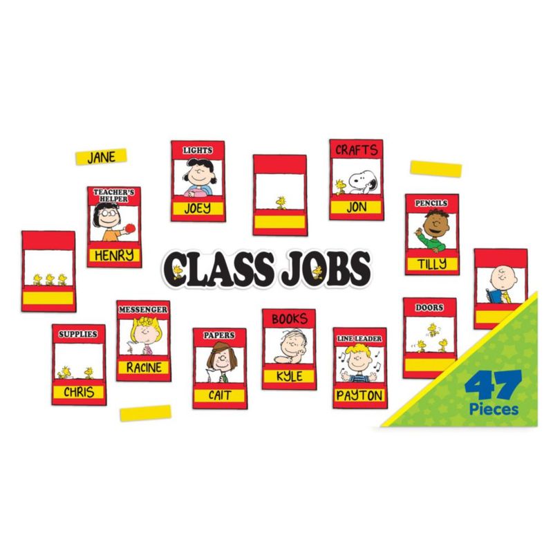 Set de Tablero de Anuncios Eureka Peanuts 46 piezas - Tareas de Clase