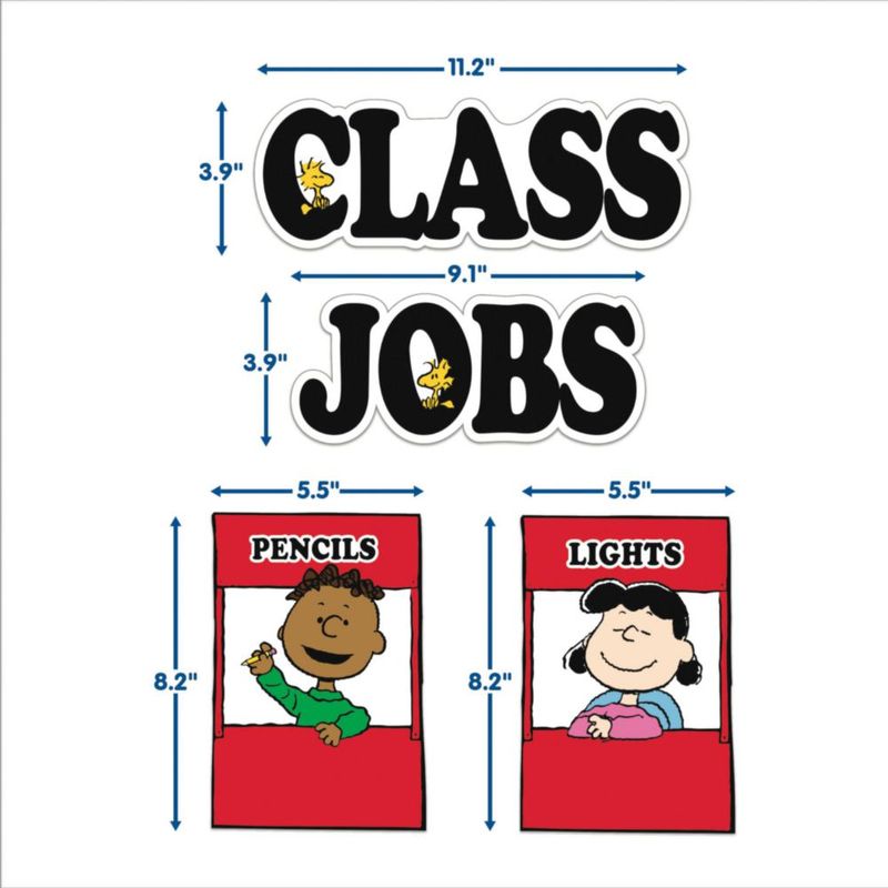Set de Tablero de Anuncios Eureka Peanuts 46 piezas - Tareas de Clase