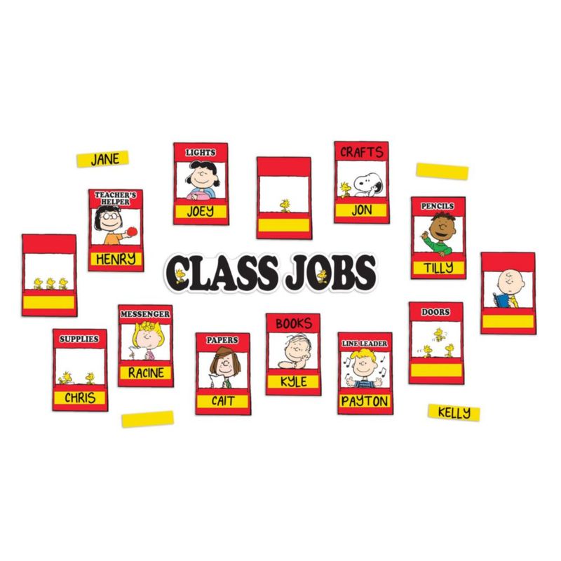 Set de Tablero de Anuncios Eureka Peanuts 46 piezas - Tareas de Clase