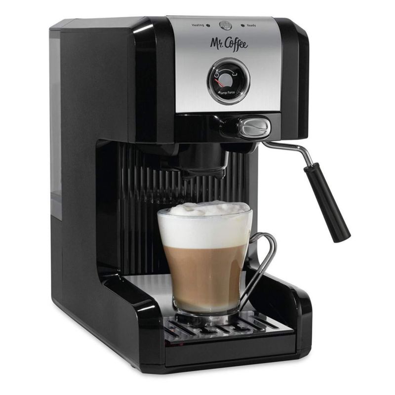 Máquina de café espresso Mr. Coffee Easy Maker Pump 15 bar cromada/negra